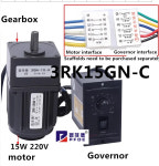 유도 소형 기계 기어 모터 3RK15GN-C 220V AC 15W 6.9 8.3 12.5 16 25 31 41 52 62 83 100 125 166 206 250/415rpm : moduen market