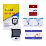 오상헬스케어 미드미 혈당측정기+시험지100매+침100+솜100 : 메디포밀리