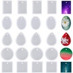 실리콘 레진 몰드 레진공예 DIY 20pcs 주얼리 주물 금형, 매달린 구멍이 있는 투난 펜던트 수지 만들기 공예 도구 - 5가지 스타일 : 잇츠어썸38호