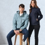 마크 MK-1093 춘추 나일론 스판 후드 탈부착 바람막이 자켓 네이비 : 오렌지작업복