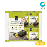 청정원 건강한 아보카도유김 재래김 (4g x 12봉), 4개 : 청정원 공식스토어