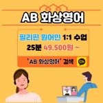 원어민 화상영어 1개월 수강권 최저가 키즈 초등 대학생 직장인 성인 1:1 필리핀화상영어 : AB화상영어