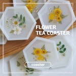 Coaster - 레진 압화 티코스터 : 모노플래닛