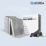 [호환] 3+1 오투코리아 PM2.5 활성탄 자동차 차량용 에어컨필터 초미세먼지 OH162 : 오투코리아