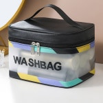 워시백 여행용 세면백 투명 세면도구 목욕가방 손잡이 파우치 : 애브리카트