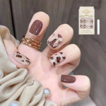 붙이는 네일팁 손톱 셀프 네일 아트 브라운 리본 관리 파츠 : 유지상회