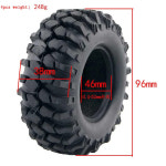 RC 크롤러 자동차 타이어 TRX4 원격 제어 트럭 모델용 고무 1.9 인치 96mm  120mm 직경 2 개 : 비타민씨마켓