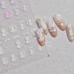 토모니 고급 네일 스티커 팬던트스티커 MS542 비너스 카메오 까메오 팬던트 핑크 화이트 : 고네일