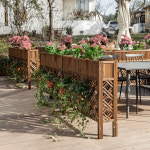 꽃 원목 우드 파티션 상품 스탠드 야외 화분받침 울타리 : Springstroe