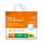 믿음 어른용 성인용 팬티 기저귀 위생매트 요실금패드 속기저귀 언더웨어 대형 10매 X 4팩 : 조은라이프스토어