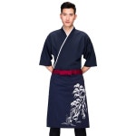 스시 조리사복 특대형 초밥 주방장가운 셰프 일본 1. M FW06-1 블랙 프린트 앞치마 : 글로벌라온