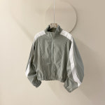 [J0982] 데일리수잔 루즈핏 배색라인 집업 밴딩 점퍼 : 데일리수잔