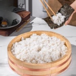일식집 나무 초밥 식힘통 도시락 오마카세 쟁반 샤리 용기 우드 일본식 : CM직구