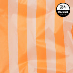 BAGGU 바쿠 리유저블 스탠다드 백 탄제린 와이드 스트라이프 : 매직랩
