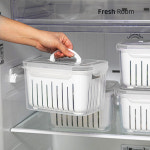 이지앤프리 샐러드 채반 보관용기 프루트 야채 과일 신선보관 밀폐용기 3.7L 2P : 이지앤프리몰