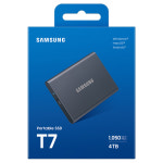 삼성전자 삼성 포터블 외장 SSD T7 4TB, 그레이 : 삼성공식파트너케이원정보기술