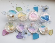 [하랑스쿨] 바다유리 업사이클링 그립톡 DIY 만들기 세트 (10명 재료 세트, UV램프 등 기자재 제공) : 하랑스쿨