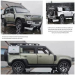 블랙 나이트 1/24 로버 디펜더 SUV 합금 자동차 모델 다이캐스트 및 장난감 차량 금속 소리와 빛 선물 : 비타민씨마켓