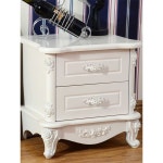 북유럽 2단 서랍장 원목 엔틱 침실 선반 협탁 테이블 : 아이자야 씩스티원