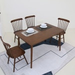 1200x700 4인 원목 식탁 테이블 네추럴 다이닝 탁자 : 명성유통사