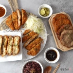 송돈델리 세트 육즙 수제떡갈비 4장 수제 돈까스 4장 치즈돈가스 2장, 소스포함 : 송돈델리