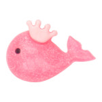 R-02 반짝반짝 고래 핫 핑크 (2.4 X 1.8 Cm) 윌비 클립온 꾸미기 파츠 : 윌비