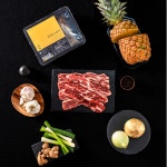 모들식탁 뼈가 작은 양념 LA 갈비 1KG 엘에이 소 갈비 선물 세트 : 모들식탁