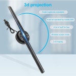 3D 홀로그램 팬 프로젝터 와이파이 224 LED 플로트 사인 플레이어, 가게 광고 바 할로윈 웨딩 크리스마스 파티 조명 : 진주종합물류