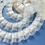 1m 가격 맞춤 4센티 폭 이중 백설사 밴드 셔링 프리미엄 네크라인 페이크카라 커프스 레이 : 점방언니