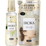 일본 이로카 섬유유연제 IROKA 네이키드 릴리 향 본품 570ml + 리필 480ml : WIP cabinet