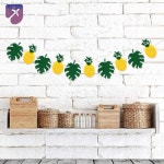 여름 과일 종이 텐트 파티 모빌 캠핑 가랜드 녹지 잎 : 몽블랑마켓