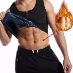 남자 땀복 지퍼 조끼 다이어트 헬스 운동 남성 이너웨어 유산소운동 여름 복근 근육 뱃살 : 비챠 VICHAA