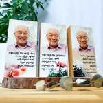 납골당액자 꾸미기 봉안당 영정 추모 사진 우드포토블럭(4.5 x 4.5cm) : 구디갤러리