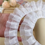 1m 가격 맞춤 4센티 폭 이중 백설사 밴드 셔링 프리미엄 네크라인 페이크카라 커프스 레이 : 점방언니