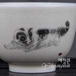 [다도 다기] 예향원 전수공 경덕진 수묵 수회 미묘 품명배 찻잔 80ml C-5446 : 예향원