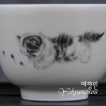 [다도 다기] 예향원 전수공 경덕진 수묵 수회 미묘 품명배 찻잔 80ml C-5446 : 예향원