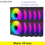 배기팬 LOVING COOL PC 컴퓨터 케이스 선풍기 데스크탑 LED 조명 효과 냉각 오라 싱크 환풍기 팬 5V 3 핀 Argb PWM 커넥터 : 모모컴파니