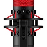 라디오  HyperX 쿼드캐스트 USB 콘덴서 게이밍 마이크 레드 LED PC MAC PS4 PS5 호환 안티 바이브레이션 충격 흡수 마운트 폴 : 판다랄라
