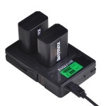 소니 배터리 USB 2Pcs NEX3 7R 알파 2000mAh 듀얼 a7R NP NEX3N : 우최15