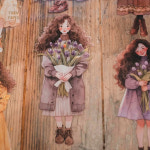 London Gifties 마스킹 테이프 spring tulip girls II 3D Gloss PET 10m LG 224(cut) : 톤페이퍼