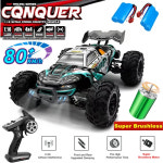 rc카 슈퍼 브러시리스 LED 리모컨 자동차 4WD RC 고속 드리프트 몬스터 4x4 오프로드 트럭 성인 장난감 80KM 또는 50 KM/H : 오광오광