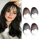 정수리가발  여성용 합성 가짜 에어뱅 헤어 자연스러운 이마 프린지 뱅 보이지 않는 푹신한 클립 익스텐션 헤어피스 : 오광오광