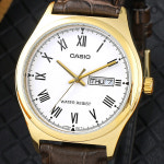 카시오 클래식 로마 데일리 아날로그 오토캘린더 가죽 시계 MTP-V006GL-7B : 스타샵7
