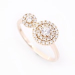 14K 18K 얇은 8자 눈사람 꽃송이 큐빅 검지 반지 18K가드링 열송이반지 애끼반지 : 오엔엘컴퍼니