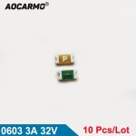 Aocarmo 10 개/몫 F9700 0467003 3AMP-32V-467 블로운 일회용 퓨즈 0603 3A 32V 실크 인쇄 P : 루나파몰G