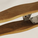 강화유리문 원목 손잡이 2구 체리 JC103(650/80)_천연아마씨유 도장 : 하우스플러스