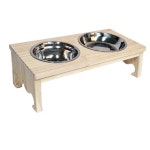 2구 반려동물식탁 강아지 고양이 원목식탁 밥그릇 물그릇받침대 : 벤타마켓