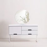 화장대 850 좌식 서랍 거울 원형 2colors 세트 수납 스틸 사무실 학원 카페 수업 : 클루스몰