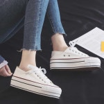여성 여자운동화 뮬운동화뮬 데일리 슈즈 발편한 하얀 단화 패션화 스니커즈 나들이 캔버스블로퍼 : 트릭스몰
