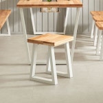 의자 가구 참죽 1인 체어 스툴 400 2colors 원목 식탁 인테리어 주방 사무실 학원 카페 수업 : 클루스몰